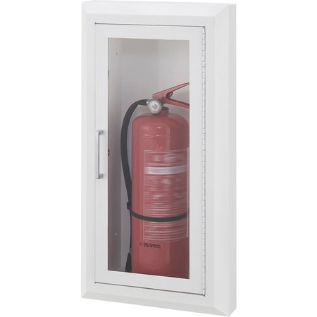 GLOBAL INDUSTRIAL Fire Extinguisher Cabinet, Semi-Recessed, Fits 10 Lbs. 670599